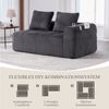 MODFU Sofa Cord-Kompaktsofa, mit seitlicher Tasche für Handy & Fernbedienung, integrierter Getränkehalter Bild 4