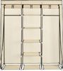 vidaXL Kleiderschrank mit Fächern und Stangen Creme 150x45x175cm Stoff 282455 Bild 5