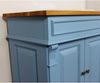 Blauer Waschtisch im Landhausstil - Eichenplatte Bild 3