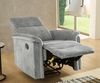 Relax-Fernsehsessel TV Liegefunktion Federkern Polsterung Velours Vintage Grau Bild 4