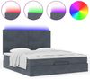 vidaXL Ottoman-Bett mit Matratzen & LEDs Dunkelgrau 160x200 cm Samt 3314259 Bild 5