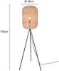 Stehlampe RUNA Dreibein mit Korbgeflecht Lampenschirm aus Sisal, Höhe 150cm Bild 4