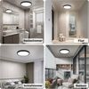 ZMH LED Deckenleuchte Modern 22/30 CM Schwarz&Weiß Deckenlampe für Wohnzimmer Flur Dimmbar, Hochwertige Design, LED fest integriert, Neutralweiß, Schwarz Nicht Dimmbar Bild 2