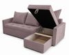 AX LIVING Ecksofa ELIF Rosa mit Schlaffunktion L-Form, Sofa mit Bettkasten - Moderne Ecksofa, Wohnzimmer Ecksofa - Eckcouch Rosa - Rechts Bild 4
