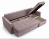 AX LIVING Ecksofa ELIF Rosa mit Schlaffunktion L-Form, Sofa mit Bettkasten - Moderne Ecksofa, Wohnzimmer Ecksofa - Eckcouch Rosa - Rechts Bild 3