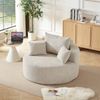 Cloud Sofa ohne Montage, Chenille Sessel mit Rückenstützkissen, gemütliches Lounge Sofa, Wohnzimmermöbel,khaki Bild 4