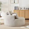 Cloud Sofa ohne Montage, Chenille Sessel mit Rückenstützkissen, gemütliches Lounge Sofa, Wohnzimmermöbel,khaki Bild 5