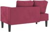 vidaXL Chaiselongue mit Kissen Weinrot Samt Bild 5