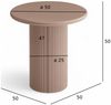 Couchtisch Evan Ø50 cm Mocha Mousse - Moderner Beistelltisch mit zentralem Standfuß Bild 3