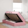 vidaXL Aufbewahrungsbett mit Matratze Rosa 100 x 200 cm Samt 3370286 Bild 4