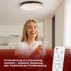 Brilliant Baarlo LED-Deckenleuchte, Farbtemperatur einstellbar (3.000 K-6.500 K), Fernbedienung, stufenlos dimmbar, LED-Lampe für Wohnzimmer & Schlafzimmer, 4.500 Lumen, 36 W, 52 cm, matt schwarz/holz Bild 5