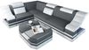 Ecksofa Bianchi – Stoffbezug & Komfort - Mikrofaserstoff - Grau-Weiß - Links Bild 1