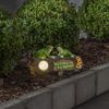 Solar-Dekoleuchte ,Frogy', Gartenschild mit Fröschen, Dämmerungssensor, bunt, warmweiß, 24x14cm Bild 2