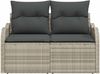vidaXL Gartensofa mit Kissen Hellgrau 121 x 62 x 69cm Poly-Rattan 42006717 Bild 4