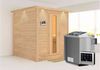 Karibu Sauna Innenkabine Mojave Innensauna 3 Sitzbänke aus Holz Saunakabine mit 40 mm Wandstärke Dampfsauna mit Montagematerial Bild 2