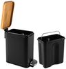HTI-Living Mülleimer Abfalleimer 5 Liter Schwarz/Natur Modern, Holzdeckel mit Soft-Close-Funktion Bild 3