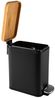HTI-Living Mülleimer Abfalleimer 5 Liter Schwarz/Natur Modern, Holzdeckel mit Soft-Close-Funktion Bild 2