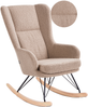 Schaukelsessel LUOMA Bouclé Beige Bild 1