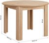 Esstisch Rund Ø 106 cm Wohnzimmertisch Holz Eiche Esszimmertisch Tisch Holztisch Massiv Küchentisch Bild 3