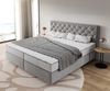 Boxspringbett Dream-Great Mikrofaser Grau 200x200 cm mit Taschenfederkernmatratze und Topper Visco Bild 4