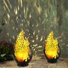 2er Set LED Solarleuchten, Lotusblume, Flammen Design Bild 5