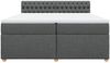 vidaXL Boxspringbett mit Matratze Dunkelgrau 200x200 cm Stoff 3286795 Bild 4