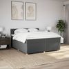 vidaXL Boxspringbett mit Matratze Dunkelgrau 200x200 cm Stoff 3286795 Bild 3