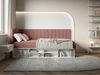 Selsey 'Ventrio' Jugendbett linksseitig mit Regalen, Easy-Clean-Samtbezug, rosa, 90x200 cm Bild 2