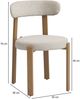 Selsey 'Afinatte' Esszimmerstuhl mit Bouclé-Bezug, Beige Bild 5