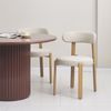 Selsey 'Afinatte' Esszimmerstuhl mit Bouclé-Bezug, Beige Bild 2