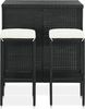 vidaXL 3-tlg. Bar Set Poly Rattan Schwarz 313471 Bild 2