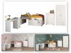 Jugendzimmer-Set >Milky 11< 4-teilig, Bett, Kleiderschrank, Kommode, Schreibtisch, in Weiss / Grey Bild 3