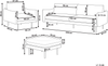 Sofa Set 5-Sitzer VINTERBRO Samtstoff Beige mit Ottomane Bild 2