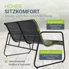Juskys Gartenmöbelset Genua 4-tlg. – Anthrazit, Outdoor Sitzgruppe, Tisch & Bank, wetterfestes Textil, LongLife Stahlgestell Bild 2