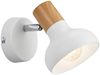 LED Wandstrahler Metall Weiß mit Holzoptik, Breite 10cm Bild 2