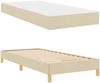 vidaXL Boxspringbett mit Matratze Creme 100 x 200 cm Stoff 3398547 Bild 5