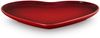 LeCreuset Servierplatte in Herzform aus Steinzeug 32cm | Kirschrot : Kirschrot Bild 2