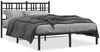 vidaXL Bettgestell mit Kopfteil Metall Schwarz 120x190 cm 376321 Bild 2
