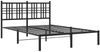 vidaXL Bettgestell mit Kopfteil Metall Schwarz 120x190 cm 376321 Bild 3