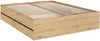 Vente-unique - LUDARO Bett Holz, Platte SchwarzBeige - B 210 cm x H 40 cm x L 168 cm Bild 3