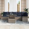 vidaXL Garten-Sofa-Set mit Kissen mit Speicher 7 pcs Grau Poly Rattan 3357038 Bild 3