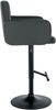 CLP 2er Set Barhocker Los Angeles Samtbezug höhenverstellbar drehbar bis 150 kg,dunkelgrau schwarz Bild 5