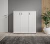 Schuhschrank Lari / Lincoln 2, Holzwerkstoff, Weiß, 120 x 120 x 35 cm Bild 2