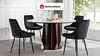 Vente-unique - Stuhl 2er-Set - Samt & Schwarzes Metall - Schwarz - MASURIE Bild 2