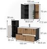 Badmöbel-Set Irma Anthrazit/Goldkraft Eiche 4 Teile Vicco Bild 2