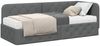 vidaXL Eckbettgestell Dunkelgrau 80 x 200 cm Stoff 3394030 Bild 3