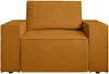 Vente-unique - AMELIA Sessel SamtStoff Orange - B 86 cm x H 85 cm x L 120 cm Bild 2