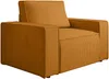 Vente-unique - AMELIA Sessel SamtStoff Orange - B 86 cm x H 85 cm x L 120 cm Bild 3