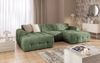 luma-home Wohnlandschaft U-Form 6-Sitzer, raffinierte Steppungen, Chenille-Bezug in Grün, 323 x 161 x 79 cm Bild 3