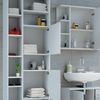 Badschrank Ilias Weiß Hochglanz 60 x 190 cm Vicco Bild 5